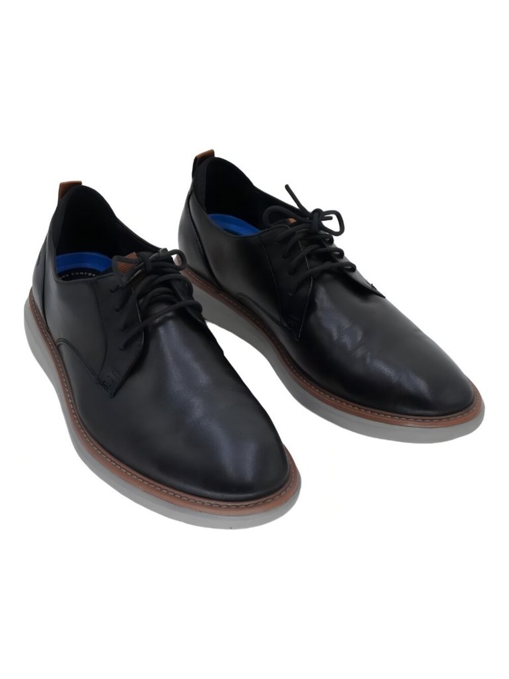Clarks Mens's Branti Black Leather Shoes US 12 EU 46 Size Size 12